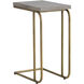 Lucius 26 X 19.75 inch Grey / Antique Brass End Table